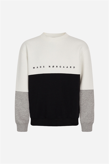 Mads Nørgaard Sonar Block Sweatshirt - Black / Marshmallow / Gray